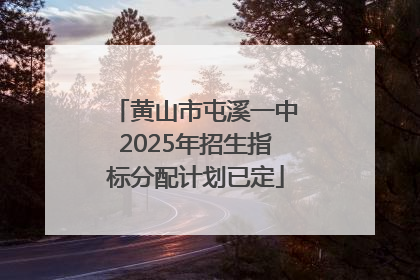 黄山市屯溪一中2025年招生指标分配计划已定